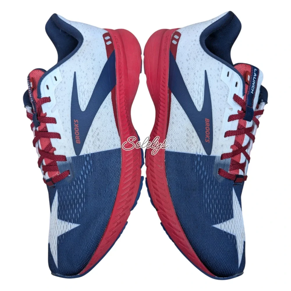 Brooks Launch 8 Texas Star Flag Red White and Blue Running Sneaker Womens 10 - Picture 10 of 12